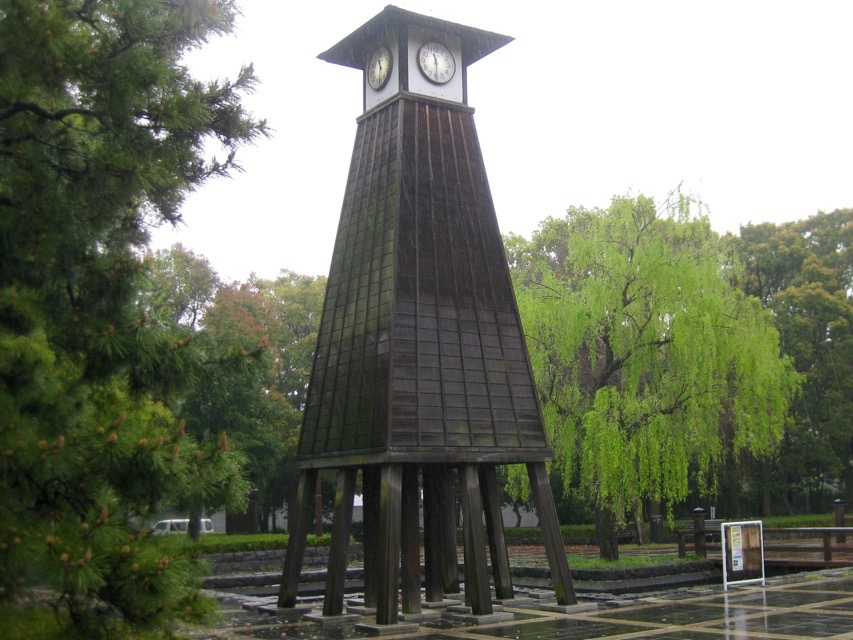 Clock in open park