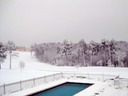 Pool in the snow - early morning