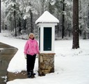 Steve's hoping the snow will land on my head