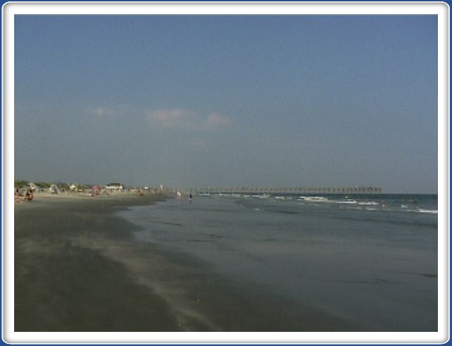 Sunset beach from the pier