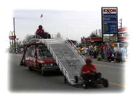Mini cars in the Shallotte Christmas Parade.
