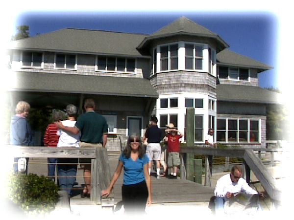 Lisa waiting for the ferry