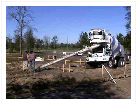 Pouring the footings