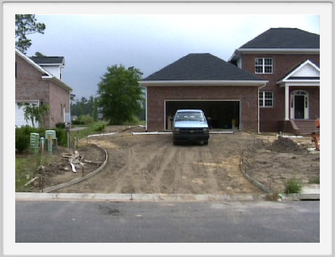 Driveway laid out - waiting to pour the concrete.