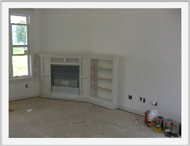 Fireplace in the living room