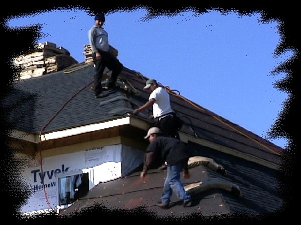 Working on the roof