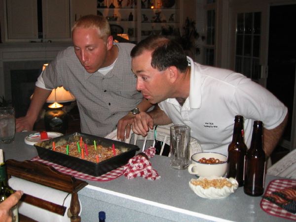 Blowing out the candles