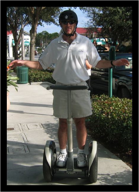 Steve on a segway