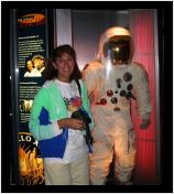 Lisa with an astronaut