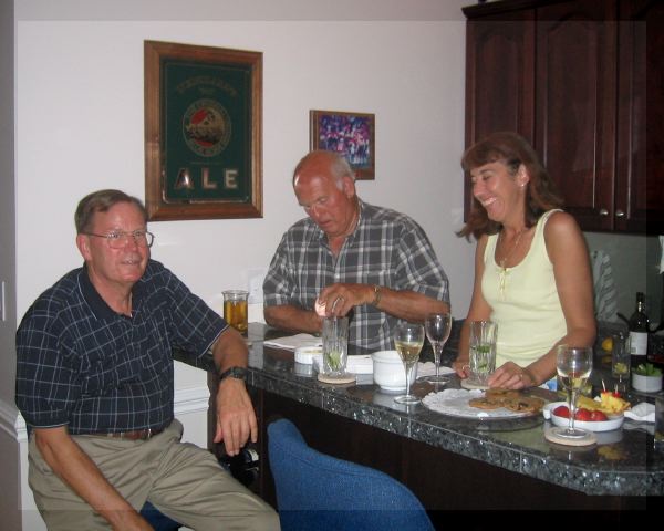 Eric, Art and Lisa at the cocktail party