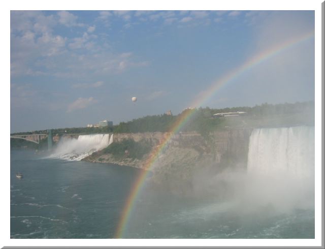 A rainbow over the Falls