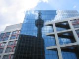 The CN Tower's reflection