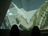 Looking down from the tower