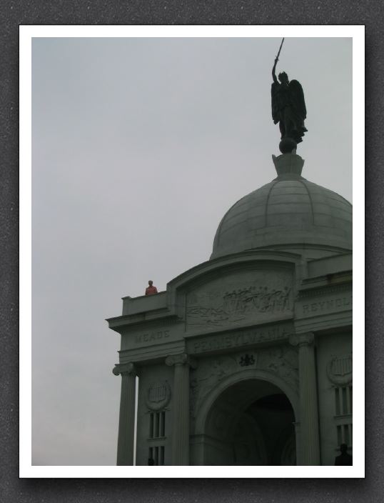 Steve up the Pennsylvania Monument