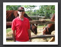 Steve with oxen