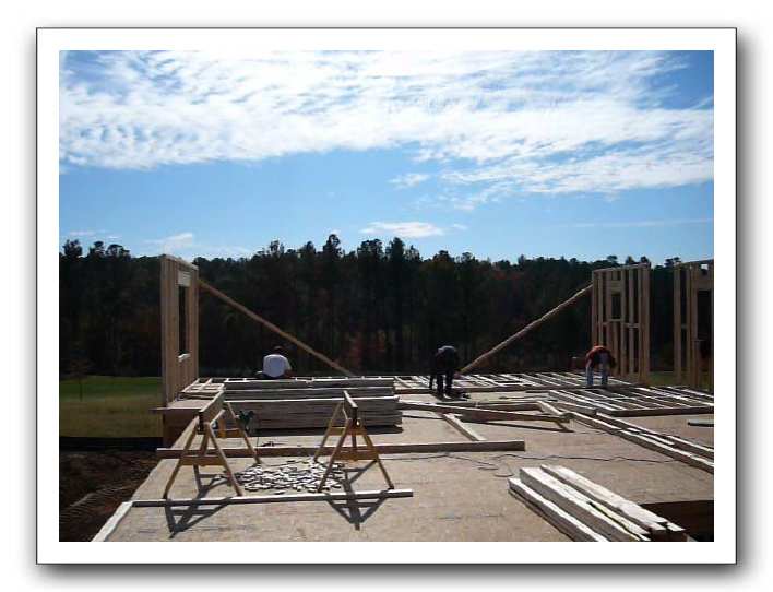 Getting ready to raise the side wall