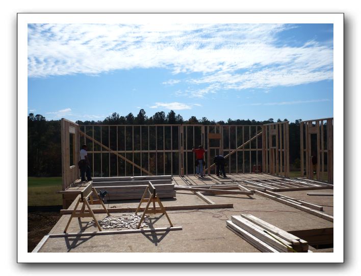 Side wall in place