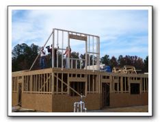 Master bedroom wall going up