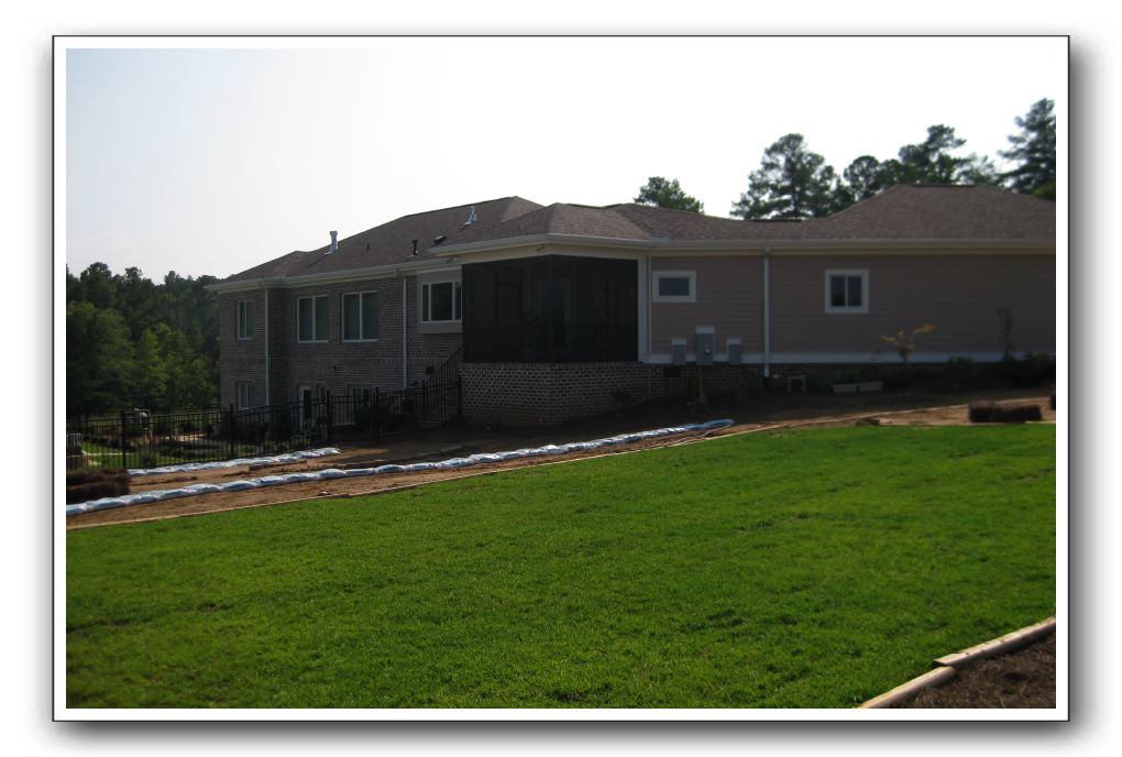 Croquet lawn and back left side