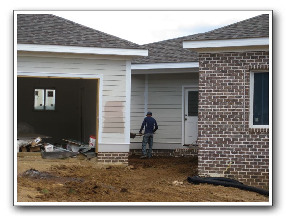 Filling in the courtyard
