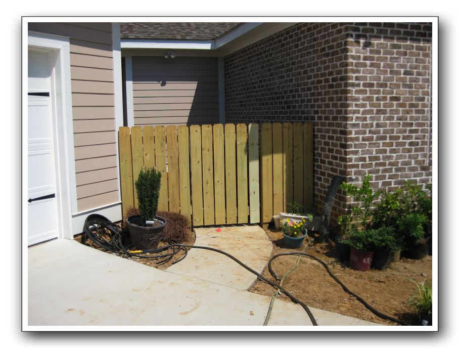 The fence we built for the courtyard