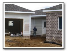 Filling in the courtyard