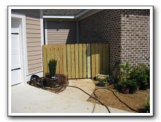 The fence we built for the courtyard