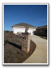 Horseheads on the gateposts