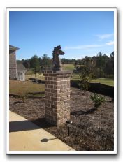 Horseheads on the gateposts