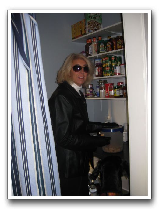 Lisa in the pantry