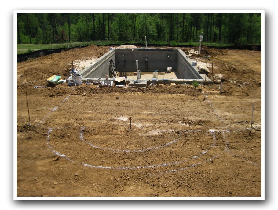 Pool tile and patio layout