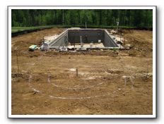 Pool tile and patio layout