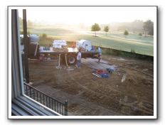 Mixing the plaster