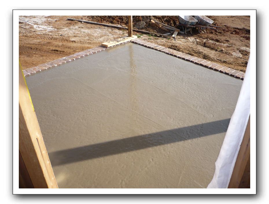 Screen porch slab